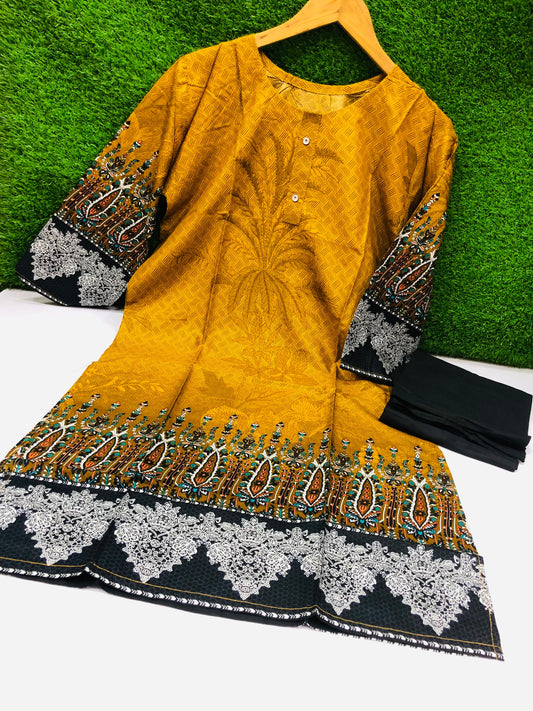 Stitched 2-Piece Set Digital Printed Outfit