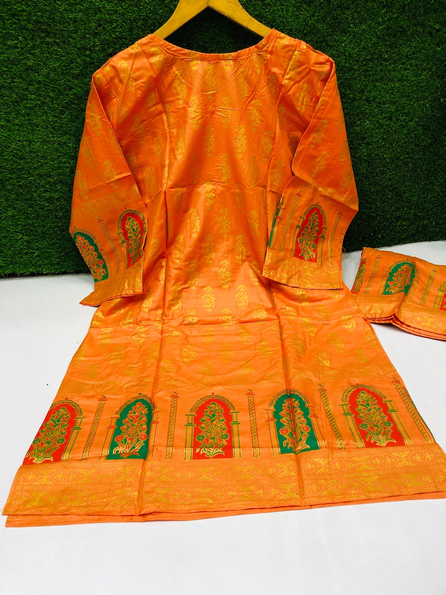 3D Stitched 2-Piece Set Outfit (Orange)