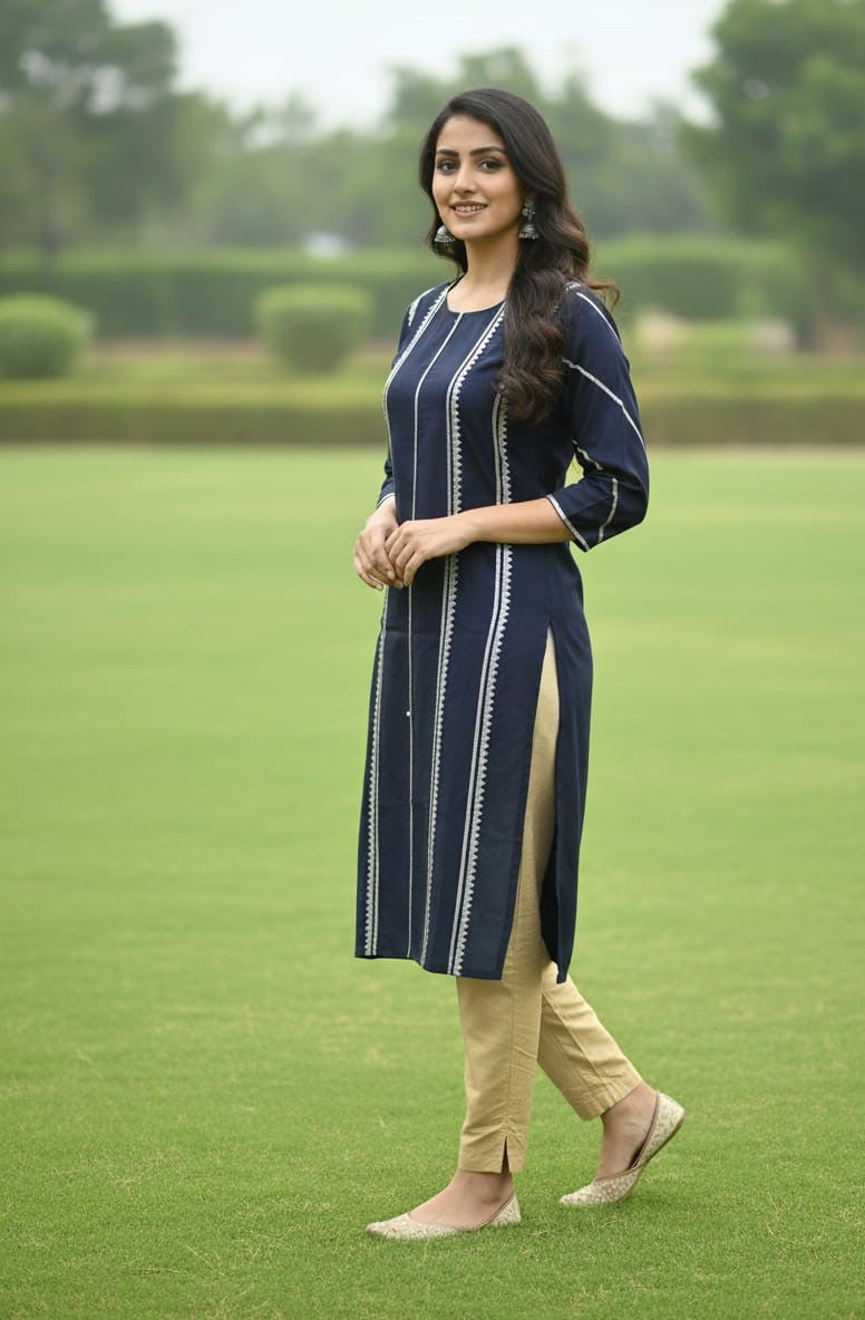 Stitched 2-Piece Set Gotta Lace Design Work (Zink)