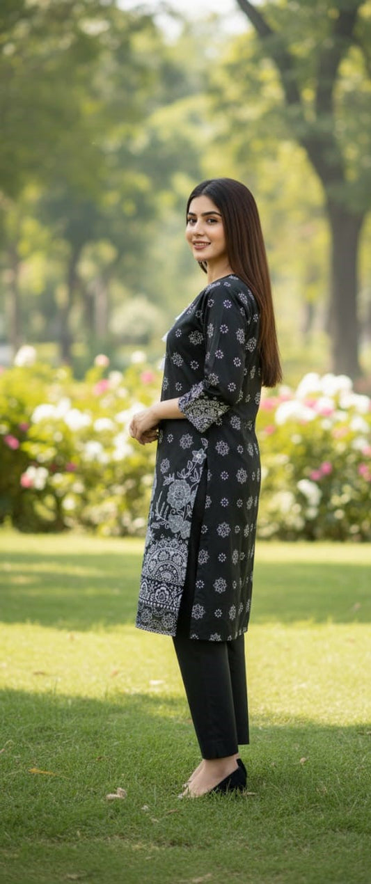 Stitched 2-Piece Set Digital Printed Outfit