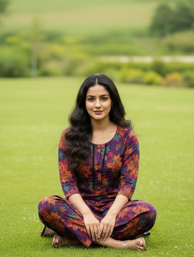 Dhanak Digital Print 2piece Suits for Winters