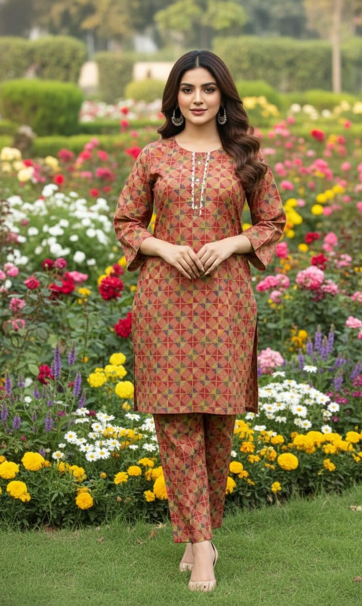 Dhanak Digital Print 2piece Suits for Winters