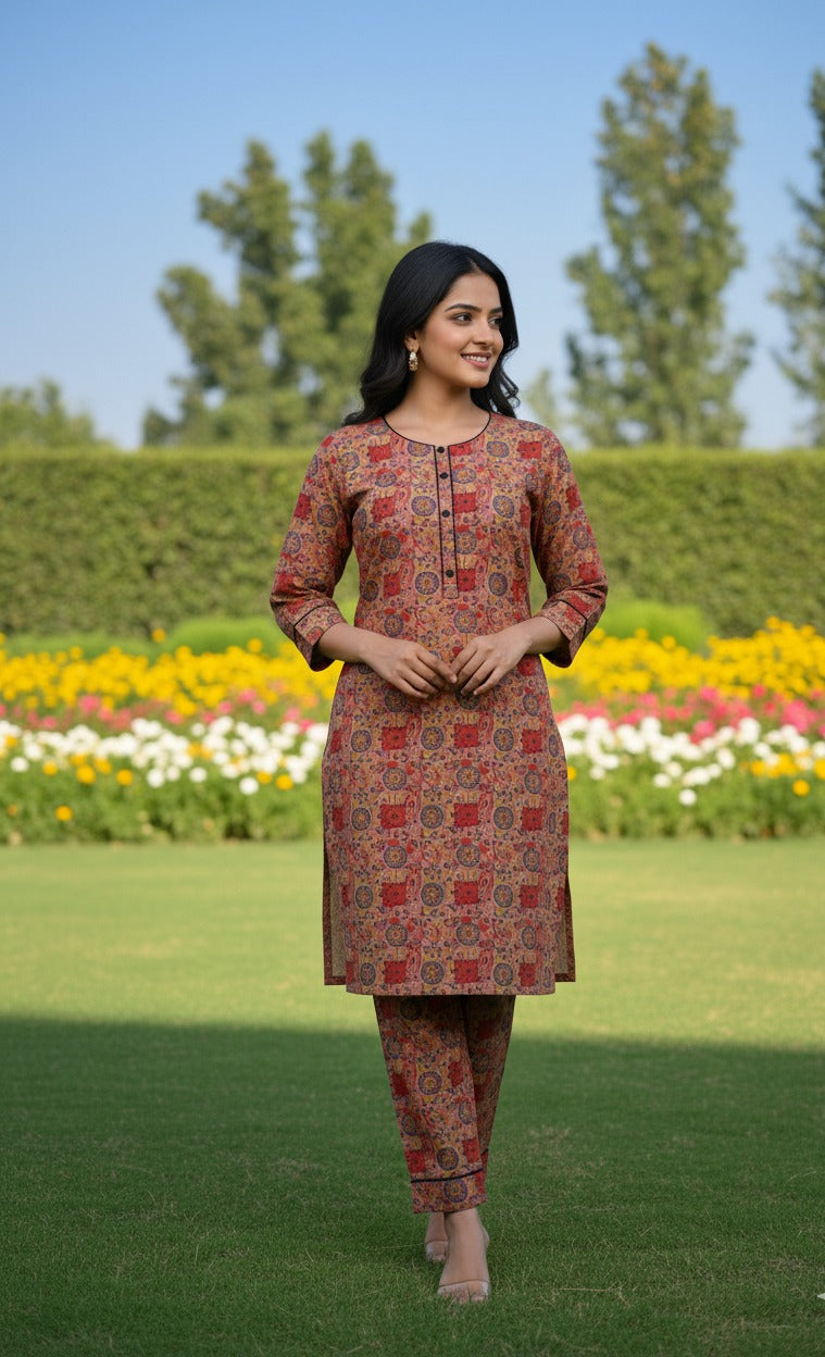 Dhanak Digital Print 2piece Suits for Winters