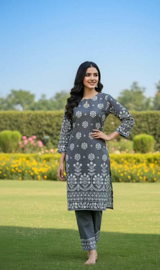 Dhanak Digital Print 2piece Suits for Winters