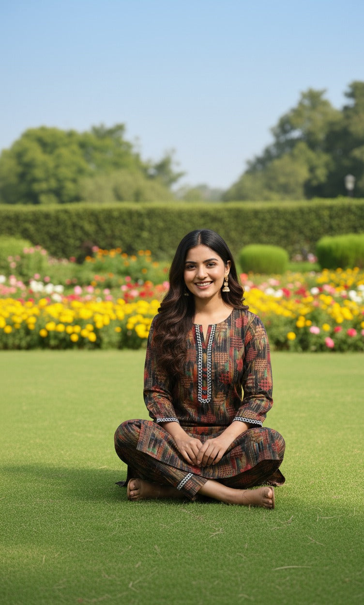 Dhanak Digital Print 2piece Suits for Winters