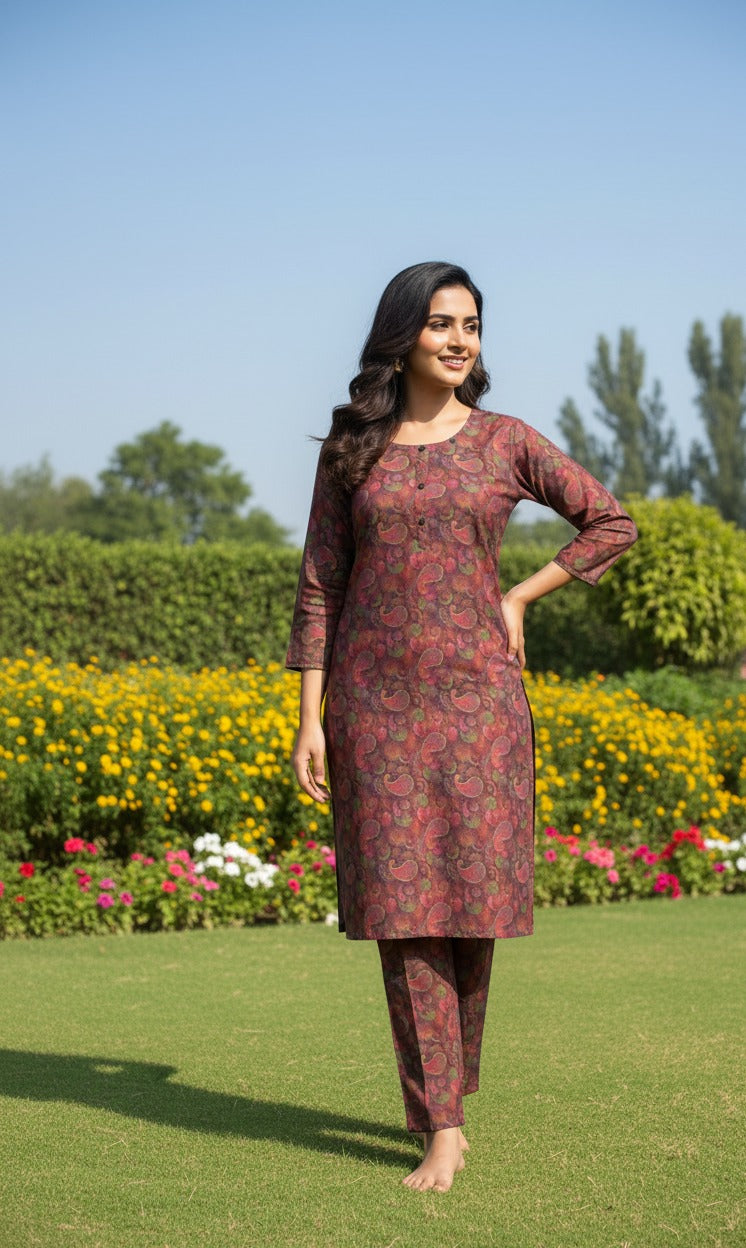 Dhanak Digital Print 2piece Suits for Winters