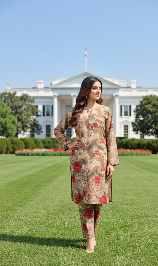 Dhanak Digital Print 2piece Suits for Winters