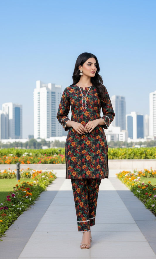 Dhanak Digital Print 2piece Suits for Winters