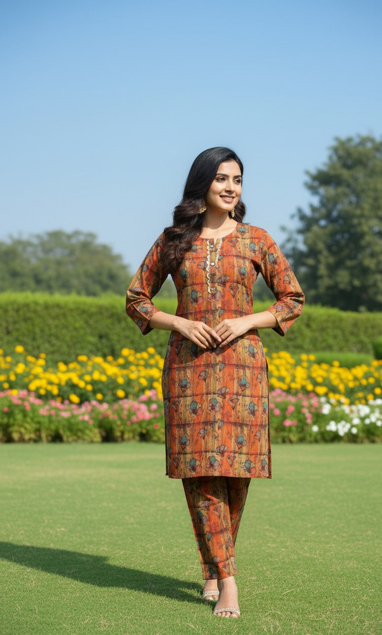 Dhanak Digital Print 2piece Suits for Winters