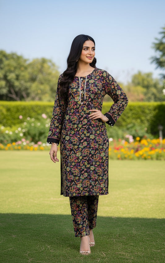 Dhanak Digital Print 2piece Suits for Winters