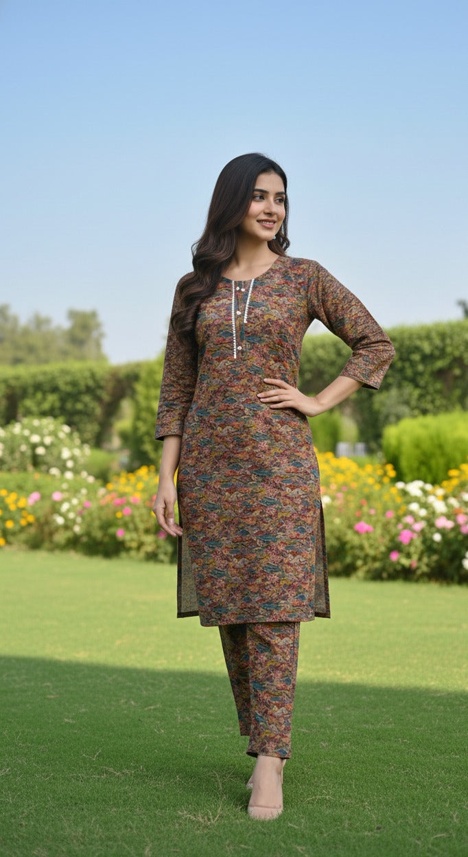 Dhanak Digital Print 2piece Suits for Winters