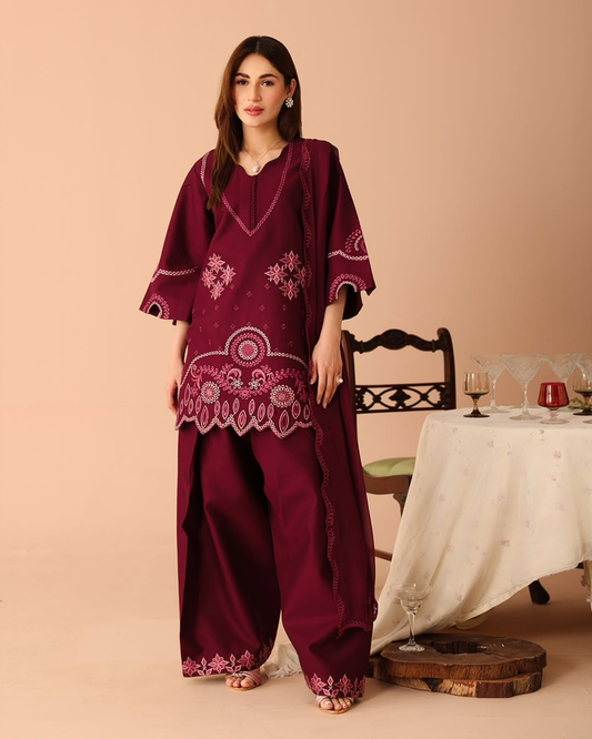 Zirwah Maroon 3pcs
