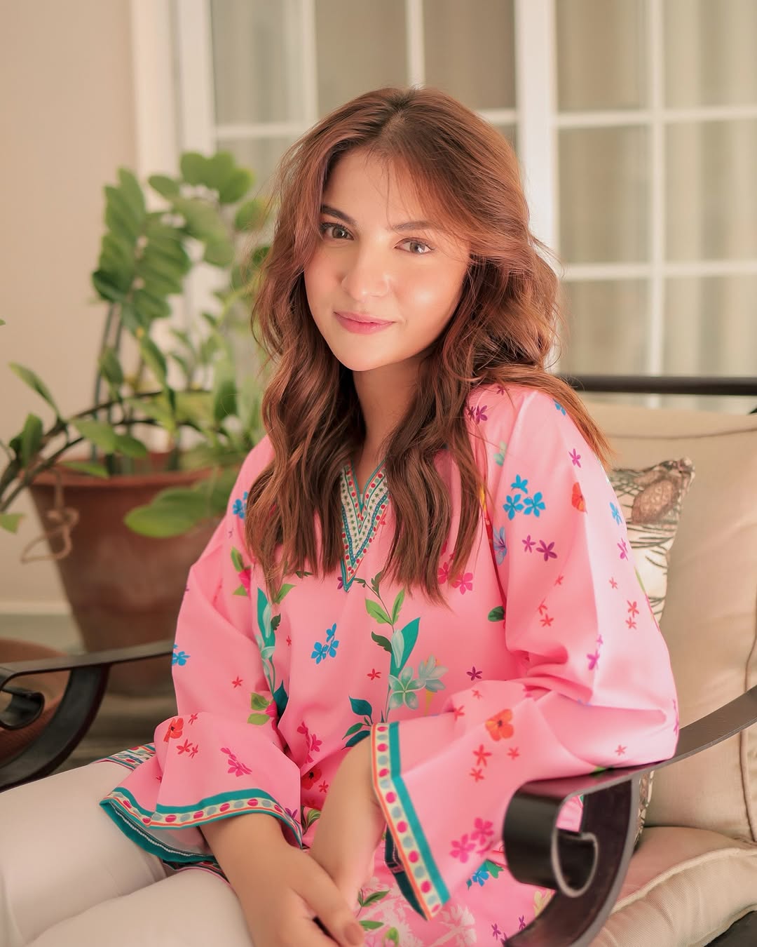 Dananeer Special Baby Pink Bloom Co ords set 2 Pieces Ready to Wear