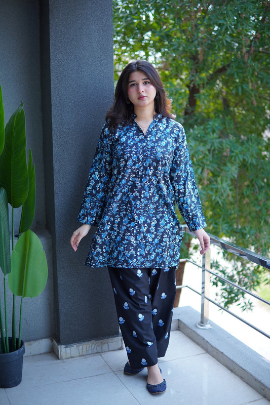 Farshi Shalwar blue