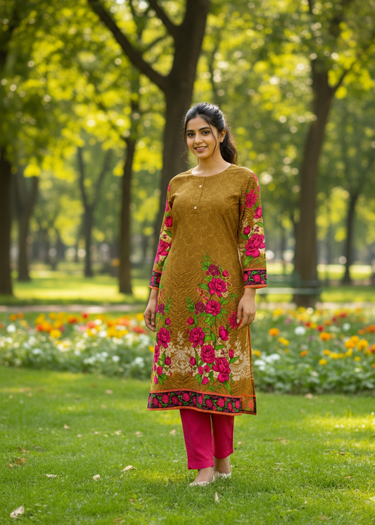 Stitched 2-Piece Set Digital Printed Outfit