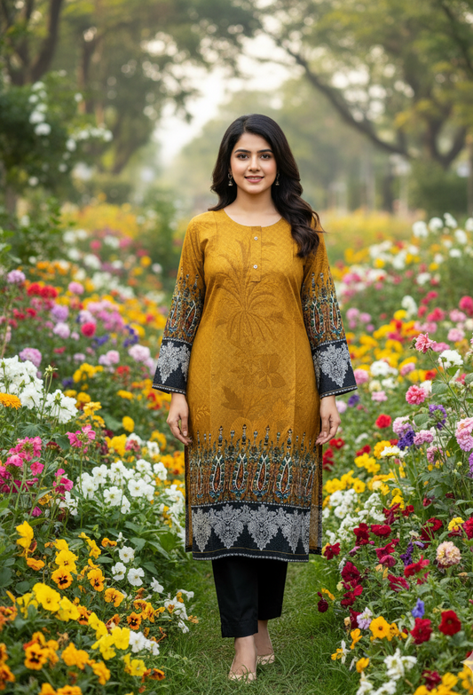 Stitched 2-Piece Set Digital Printed Outfit