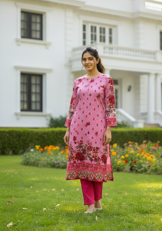 Stitched 2-Piece Set Digital Printed Outfit