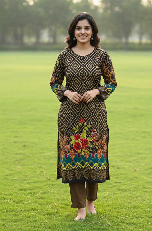 Stitched 2-Piece Set Digital Printed Outfit