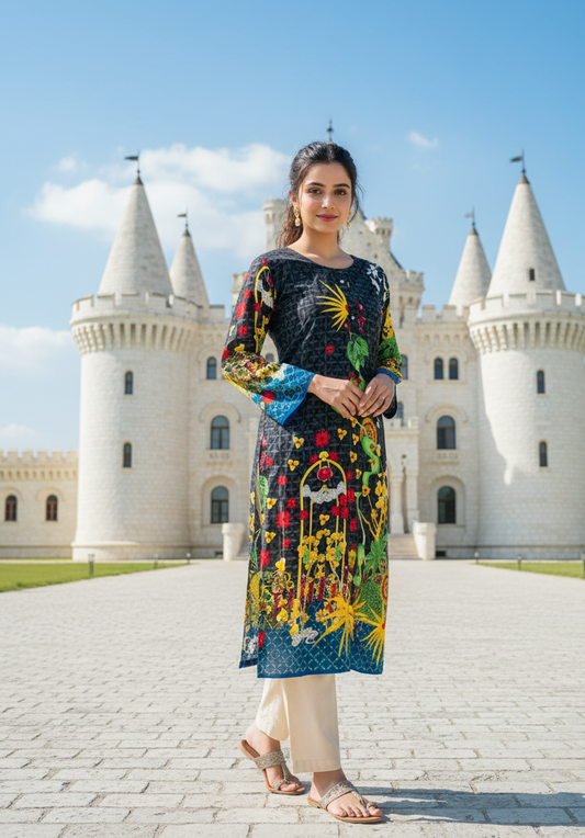 Stitched 2-Piece Set Digital Printed Outfit