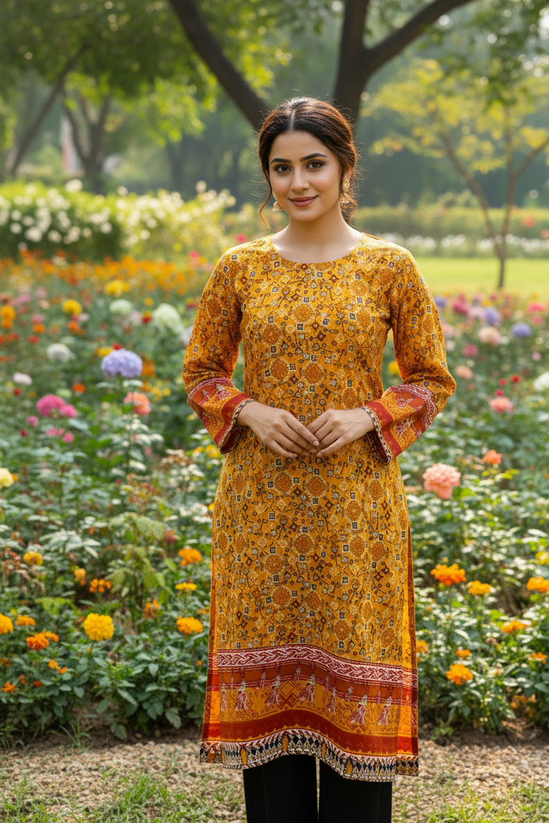 Stitched 2-Piece Set Digital Printed Air Line Froq Outfit