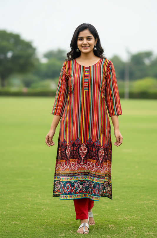 Stitched 2-Piece Set Digital Printed Outfit