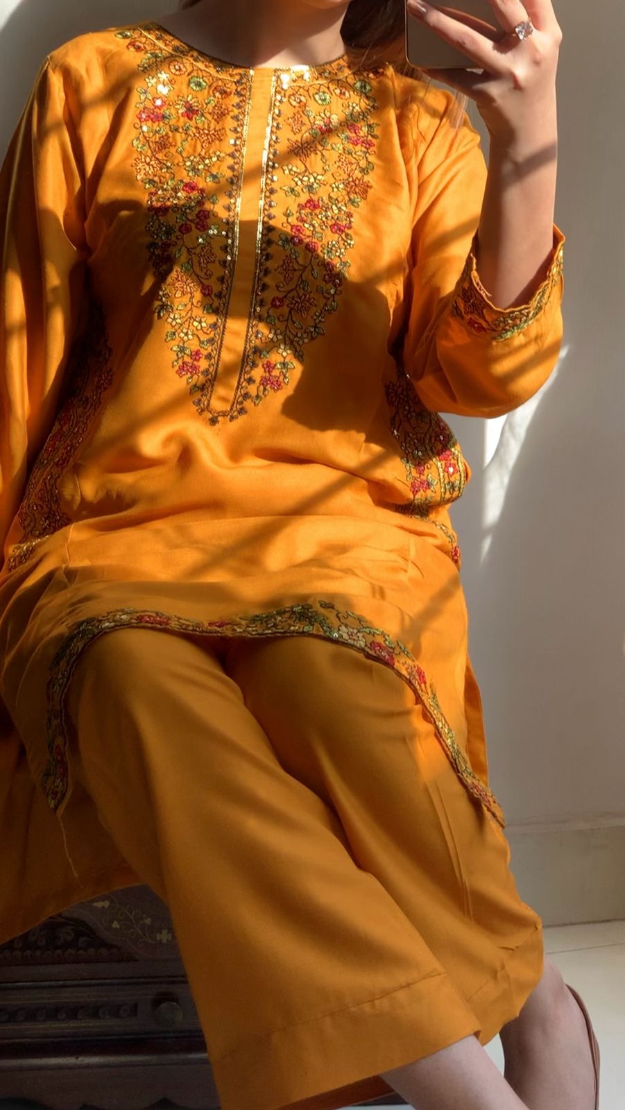 EMBROIDERY Co-Ords 2Pc side pockets fancy dress