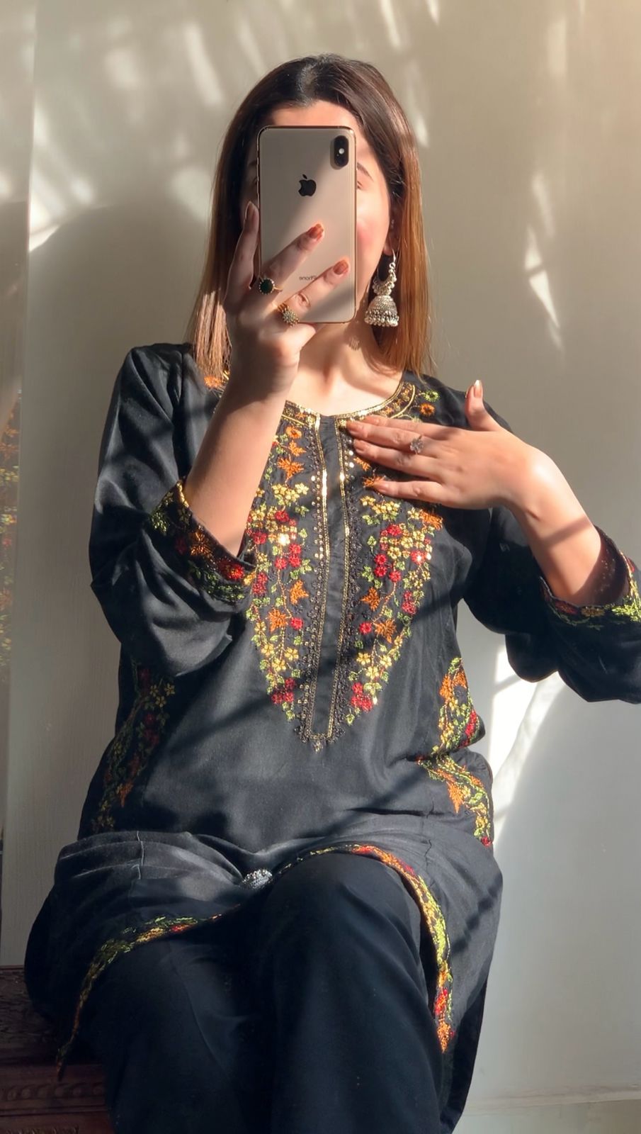 EMBROIDERY Co-Ords 2Pc side pockets fancy dress