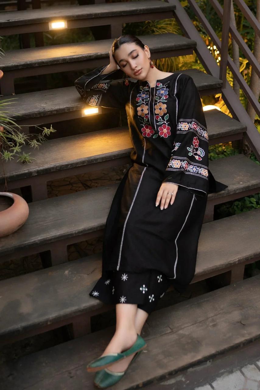 Embroidery cotton  2pc stitched dress