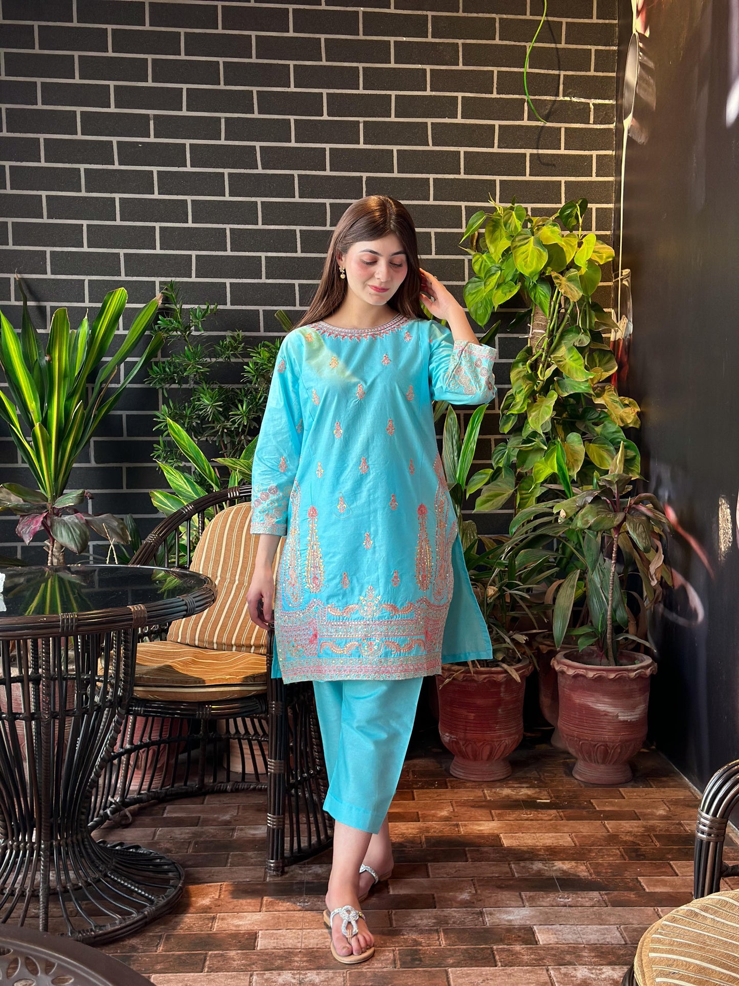 Breeze Soft Cotton Embroidery 2pc