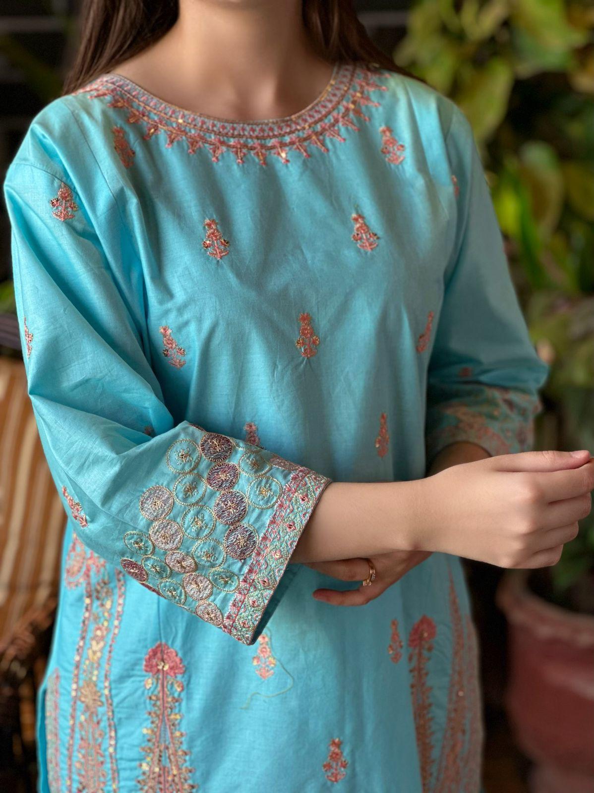 Breeze Soft Cotton Embroidery 2pc
