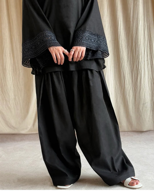 PURE CARBON BLACK 3 PIECES STITCHED