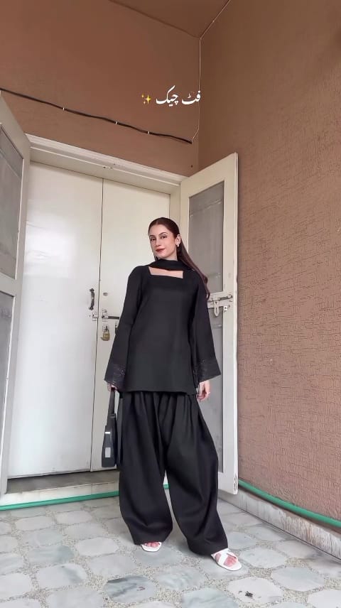 PURE CARBON BLACK 3 PIECES STITCHED