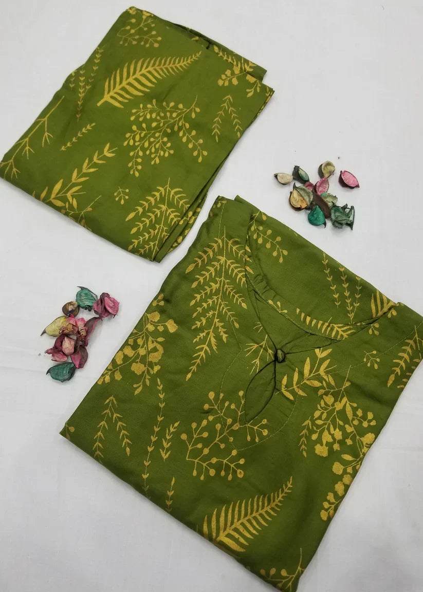 Stitched 2-Piece Set with Elegant – Outfit (mendhi)