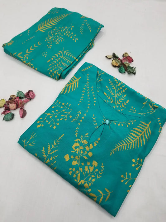 Stitched 2-Piece Set with Elegant – Outfit (sea green)