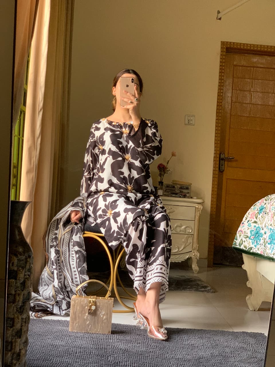 Aniqa  Long line Stitched Silk Lawn 3-Piece Collection