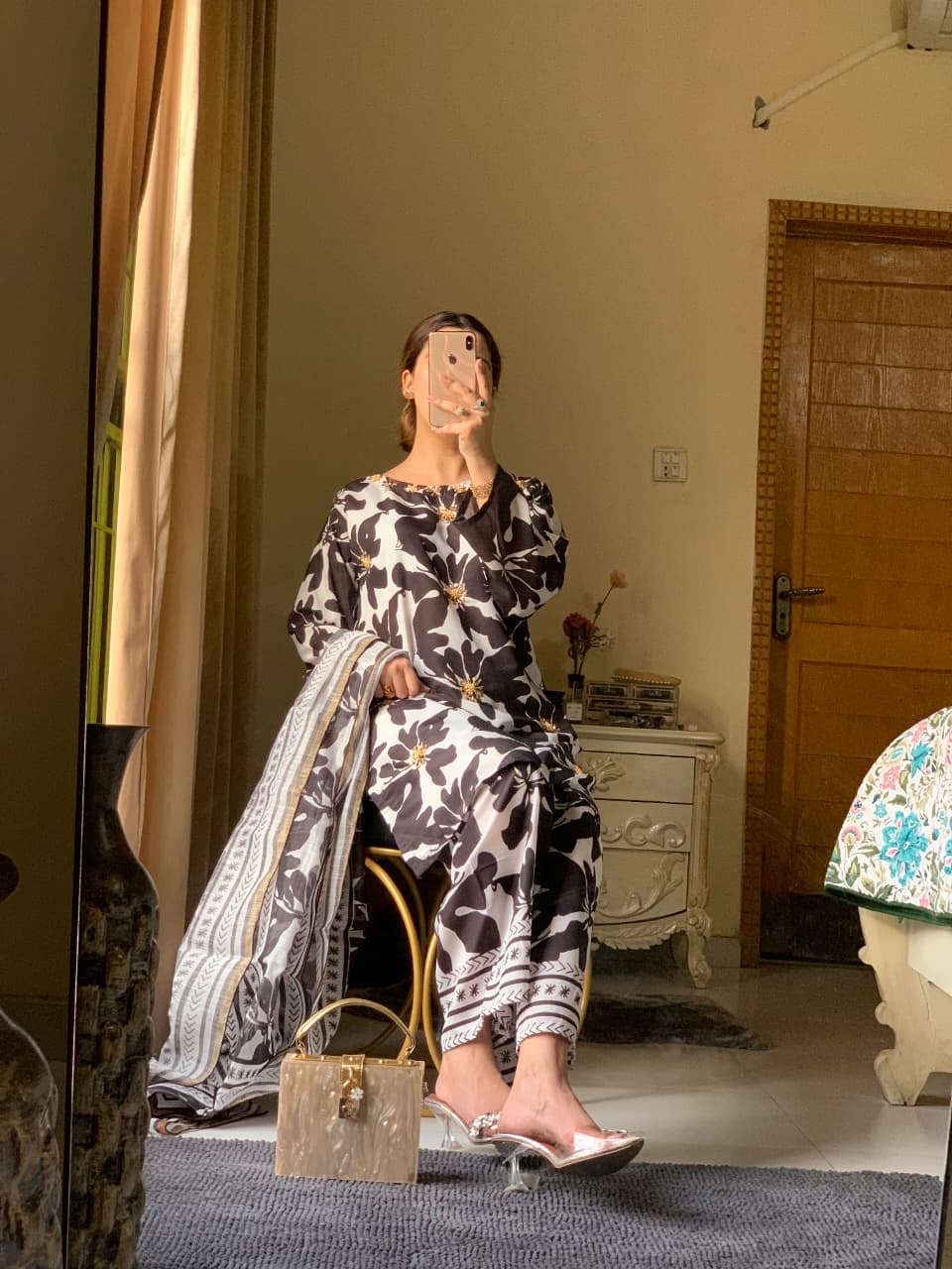 Aniqa  Long line Stitched Silk Lawn 3-Piece Collection