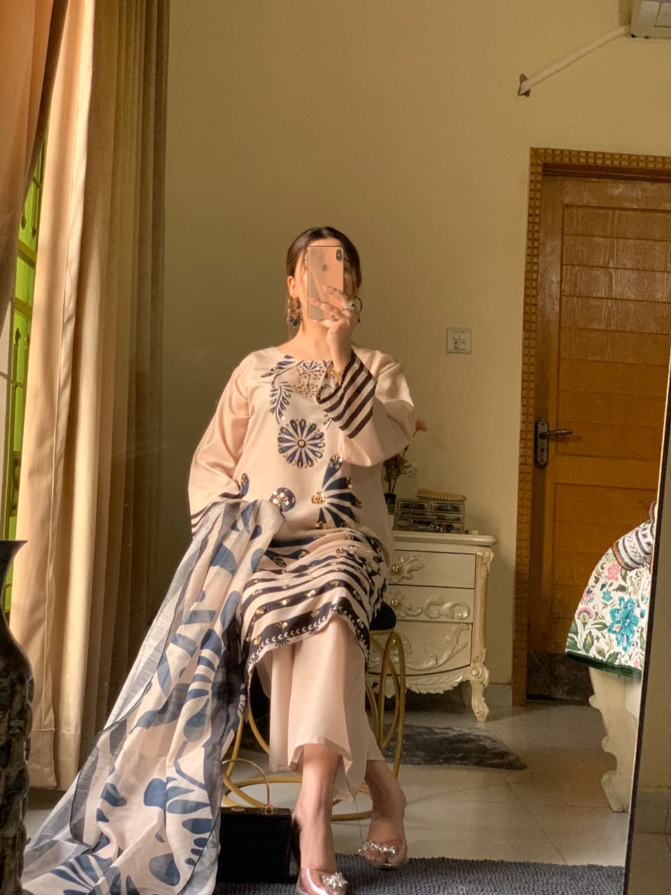 Huria Longline Stitched 3-Piece