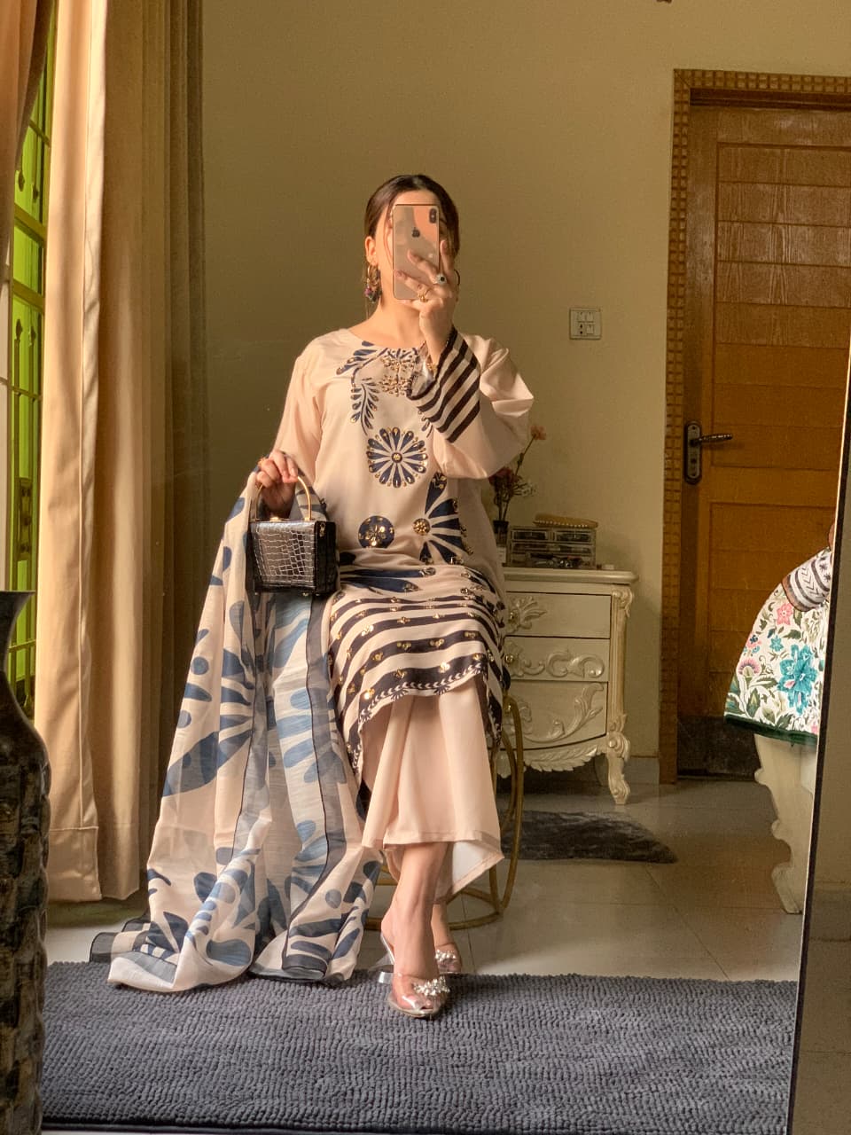 Huria Longline Stitched 3-Piece