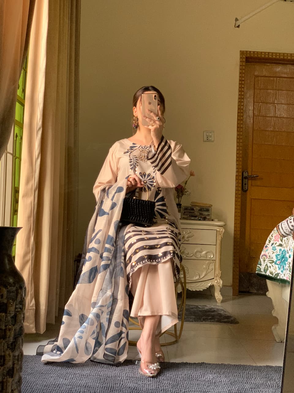 Huria Longline Stitched 3-Piece