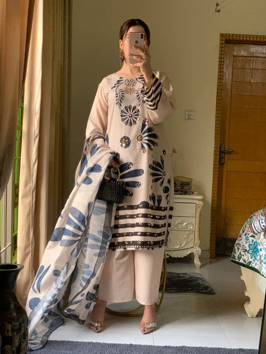 Huria Longline Stitched 3-Piece