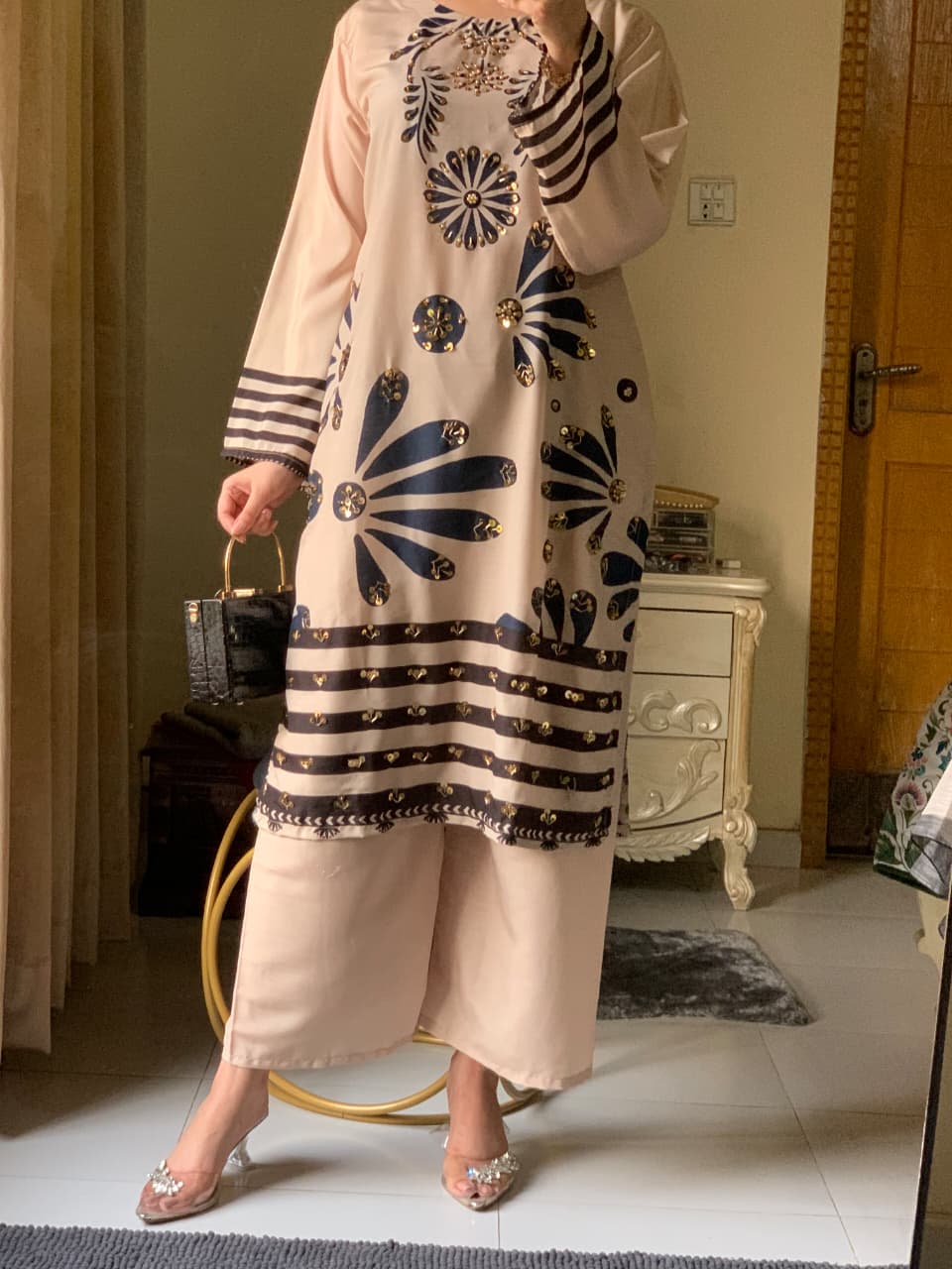 Huria Longline Stitched 3-Piece