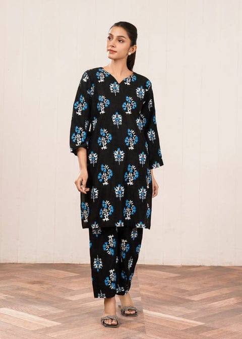 Iqra Kanwal Design Elegant look printed 2 pieces (black)