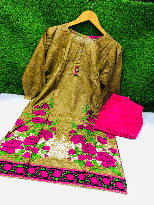 Stitched 2-Piece Set Digital Printed Outfit