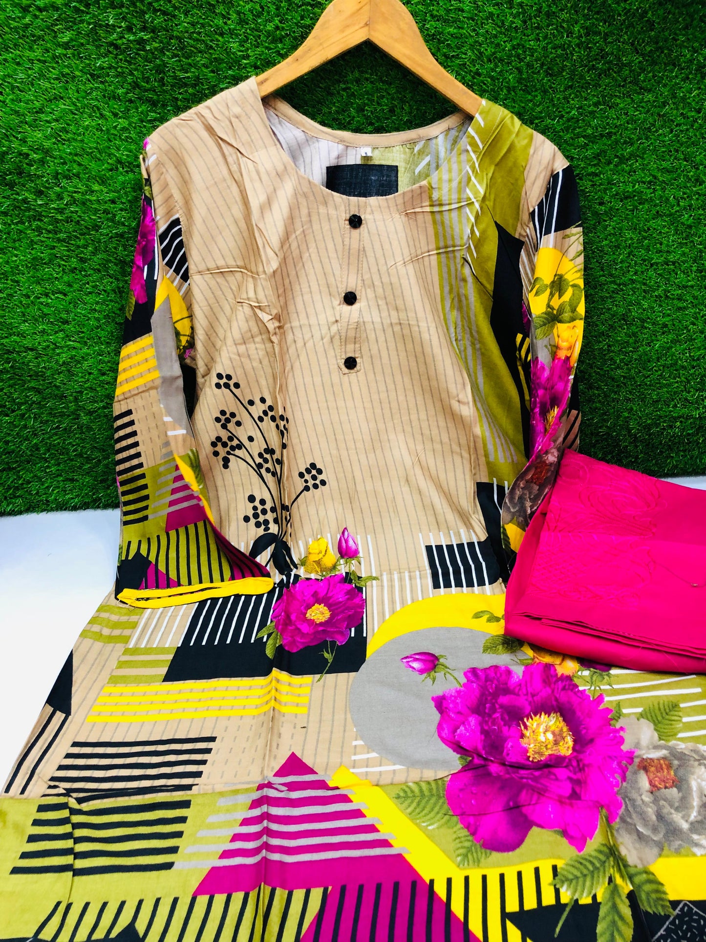 Stitched 2-Piece Set Digital Printed Outfit