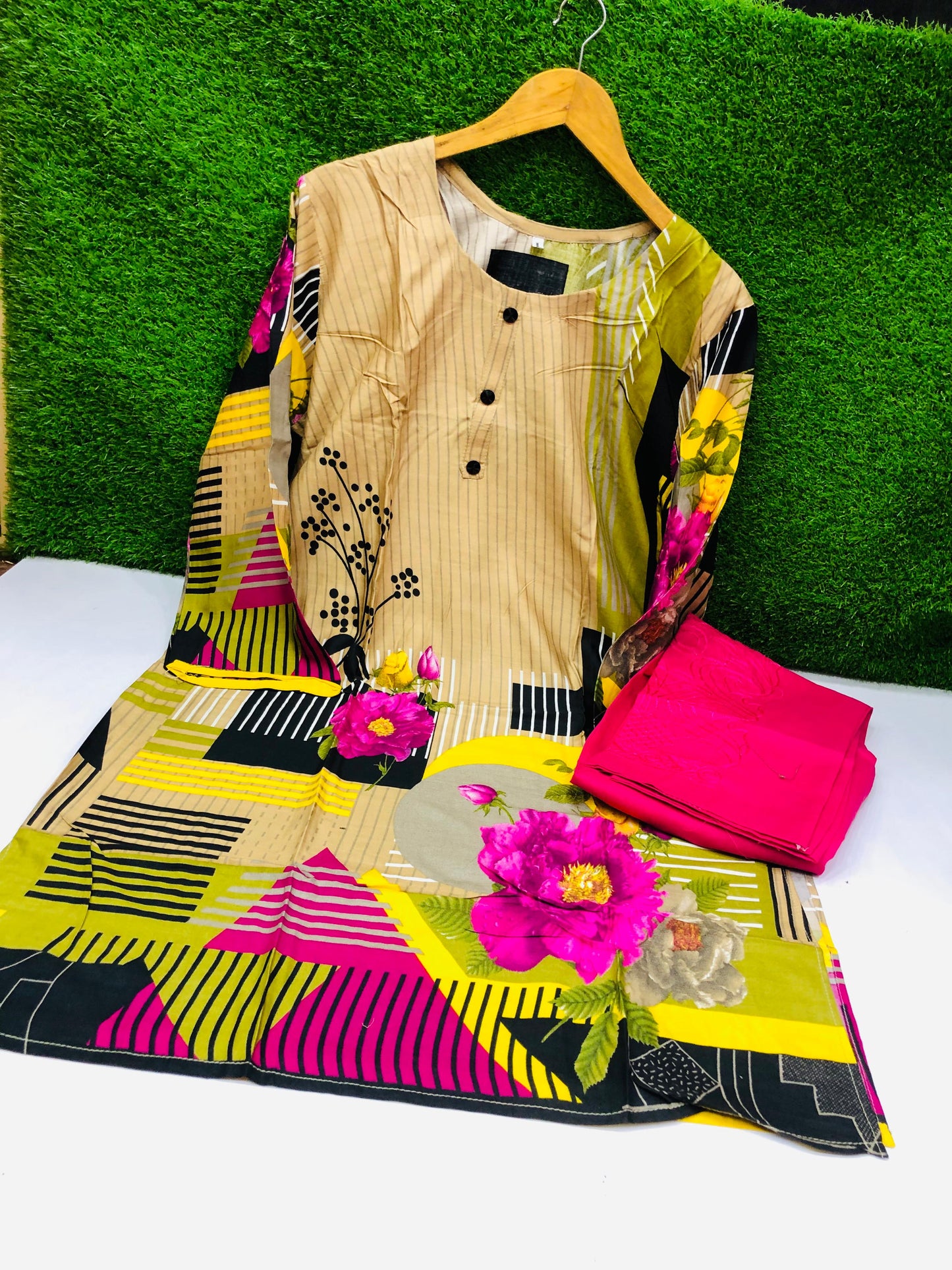 Stitched 2-Piece Set Digital Printed Outfit