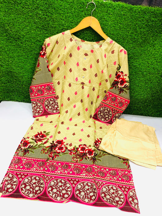 Stitched 2-Piece Set Digital Printed Outfit