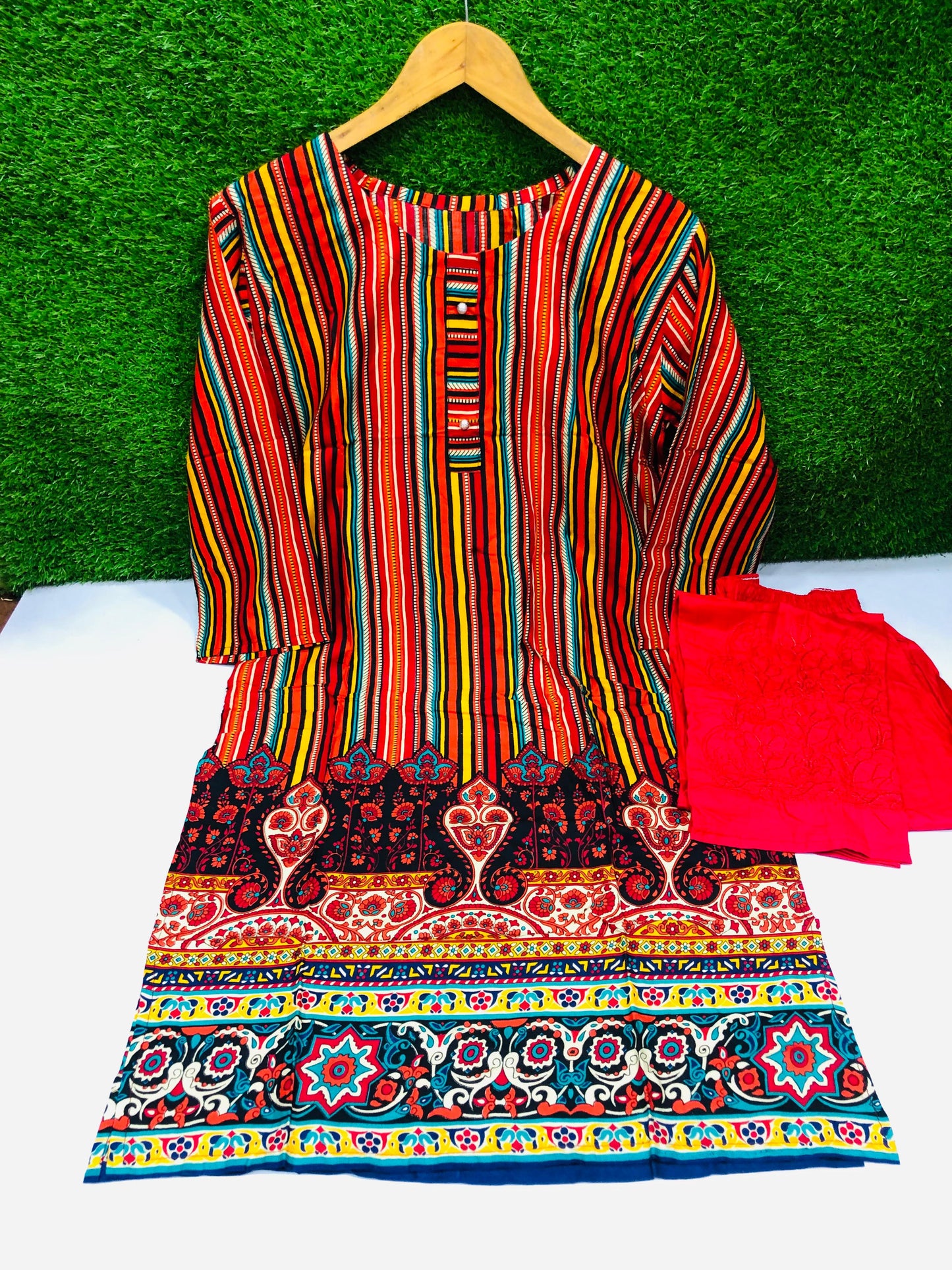 Stitched 2-Piece Set Digital Printed Outfit