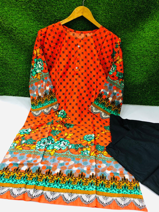 Stitched 2-Piece Set Digital Printed Outfit