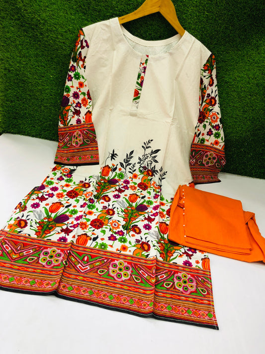 Stitched 2-Piece Set Digital Printed Outfit