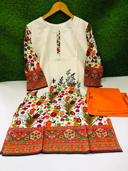 Stitched 2-Piece Set Digital Printed Outfit